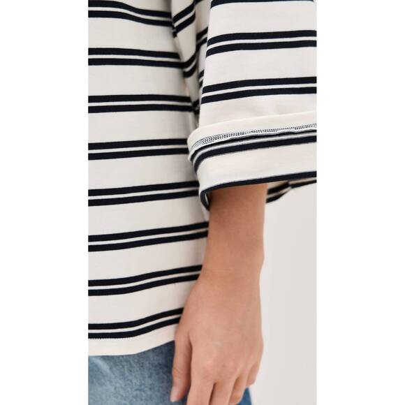 NEW FREE PEOPLE cest la vie tee in black & white combo - Picture 6 of 6